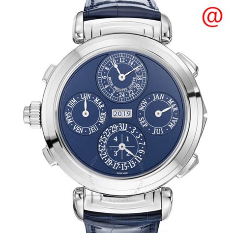 patek philippe grand complications hand wind blue dial men's watch